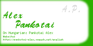alex pankotai business card